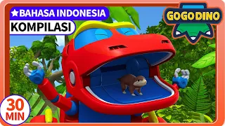 【GOGODINO EXPLORERS】EP13-15 | Kompilasi 05 | Mammoth | Dinosaurus | Kartun Anak | GOGODINO