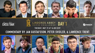 Lindores Abbey Rapid Challenge | Peter Svidler | Jan Gustafsson | Lawrence Trent | Day 1