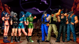 [KOF MUGEN] Leona Heidern Team vs Clark Steel Team