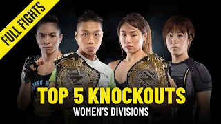Top 5 Knockouts | Women's Divisions | ONE Full Fights