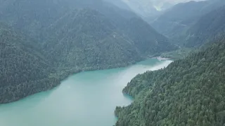 красота озера рица- природа гор   Абхазия   beauty of the lake