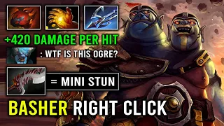 BRUTAL Right Click Basher Ogre Magi +420 Damage Per Hit 6000 HP Unkillable Late Game Tank Dota 2