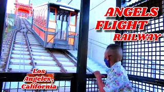 Angels Flight Railway Los Angeles Landmark Ride with me kids fun adventures videos.