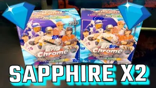 2023 Topps Chrome Sapphire Hobby Box Rip x2 **#d RCs + Image Variation🔥**