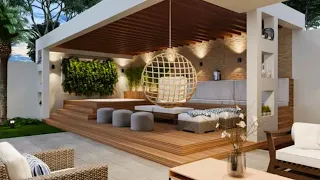 Top 200 Backyard Patio Design Ideas 2024 | Garden Landscaping ideas Rooftop Wooden Pergola design