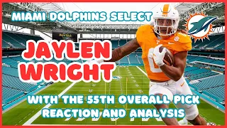 The Miami Dolphins drafted Jaylen Wright in the 4th round of the NFL draft - reaction and analysis