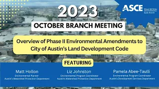 ASCE Austin | 2023 | October General Meeting