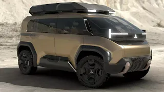 It is a large six-seat car with a PHEV powertrain and a transparent hood, New Mitsubishi D:X Concept