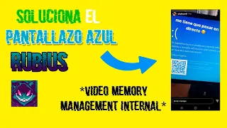 ✅ SOLUTION BLUE SCREEN error @elrubius 💻 *Video Memory Management Internal* Windows 10