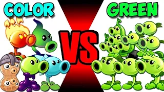 Team GREEN PEA vs COLOR PEA - Who Will Win? - PvZ 2 Team Plant Vs Team Plant