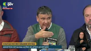 🔴 Ministros falam com a imprensa no Rio Grande do Sul