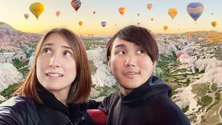 First Time HOT AIR BALLOON Experience! Japanese in Turkey!