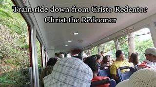 Train ride down from Christ the Redeemer, Rio de Janeiro Brazil - Cristo Redentor
