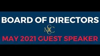 May 2021 MCCC Board of Directors Guest Speaker: Peter Marks (FDA)