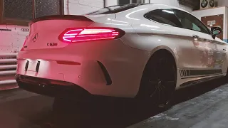 Mercedes C63S AMG Coupe 600+ps - COLD START and REVS Exhaust