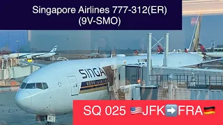 Singapore Airlines 777-312(ER) SQ 025 New York to Frankfurt [HD]