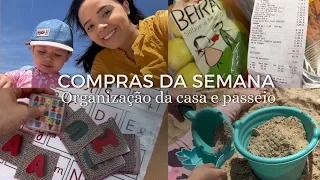 Organização da casa, passeio na praia e compras da semana em Portugal