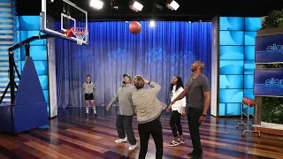 Ellen Plays 2-on-2 Basketball with Kobe Bryant, Ice Cube, and an NCAA Champ