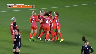 GOAL: Kristie Mewis scores on a set piece