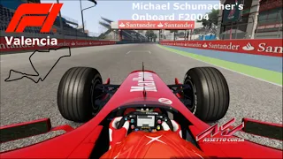 Beating Vettel's Valencia pole lap time with Michael Schumacher's F2004