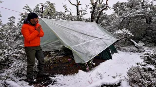 Winter Camping In A Snow Storm