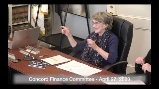 Concord Finance Committee April 27, 2023