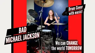 Michael Jackson - Bad (Drum Cover / Drummer Cam) Performed Live by Teen Drummer Lauren Young