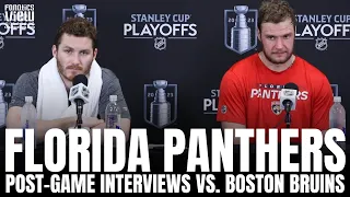 Matthew Tkachuk & Sasha Barkov React to Florida's Monumental Upset vs. Boston Bruins: "It's Crazy"