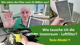 Tesla Model Y - wie wechselt man den Innenraum-Luftfilter? Ich zeige euch die Montage und Filter!