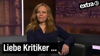 Sarah Bosetti antwortet den Kritikern der Letzten Generation | extra 3 | NDR