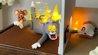 Making Tom and Jerry Movie Figure Mood light with Clay