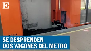 Desalojan el metro de Ciudad de México tras el desprendimiento de dos vagones en Polaco | EL PAÍS