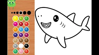 Comment dessiner des bébés requins 🦈| Pour Enfant | Dessin pour les petits enfants