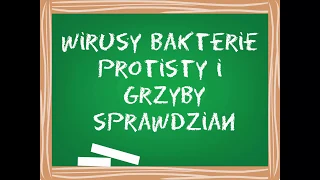 Wirusy bakterie protisty i grzyby Sprawdzian