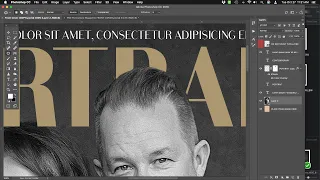 Layer Masking Text on the Magazine Cover with Photoshop