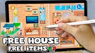 🏡Free House Idea🌳Free Items Toca Boca | Design Toca Life World | Handcam Galaxy Tab S9+✍S-pen