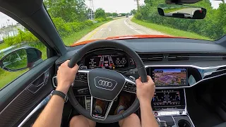 2021 Audi RS6 Avant - POV Test Drive (Binaural Audio)