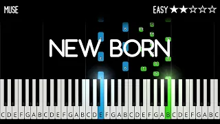 Muse - New Born - EASY Piano Tutorial