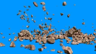 Green Screen Rock Fall Stones Mountain - Footage PixelBoom