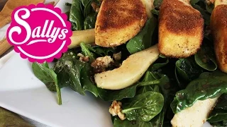 Salat mit Spinat und gebackenem Schafskäse / Sallys Welt