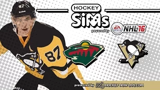 Wild vs Penguins (Hockey Sims on NHL 16)