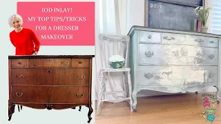 How To Use IOD Paint Inlay & Old Dresser Makeover