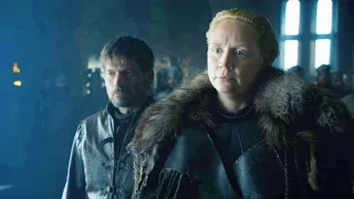 Game of Thrones 8x02 Brienne supports Jaime's in Trail and Daenerys release Him Scene | GOT S8E02