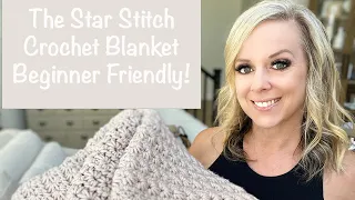 HOW TO CROCHET (Beginner Friendly) Chunky Star Stitch 🤩🤩🤩