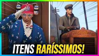 OS ITENS MAIS RAROS DA HISTÓRIA DO GTA ONLINE!!! (e quais deles eu tenho)