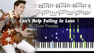 Elvis Presley - Can't Help Falling In Love - ADVANCED Piano Tutorial + SHEETS