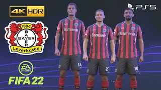 FIFA 22 PS5 - Bayer Leverkusen - Game Faces - 4K 60FPS HDR Gameplay