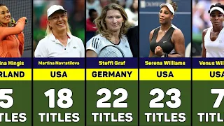 Women tennis players with the most Grand Slam titles