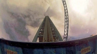 Iron Shark front seat on-ride HD POV Galveston Island Historic Pleasure Pier