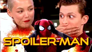 TOM HOLLAND Spoilers 😨 (de sus PROPIAS PELICULAS) Momentos divertidos 🕸️ SPIDER MAN